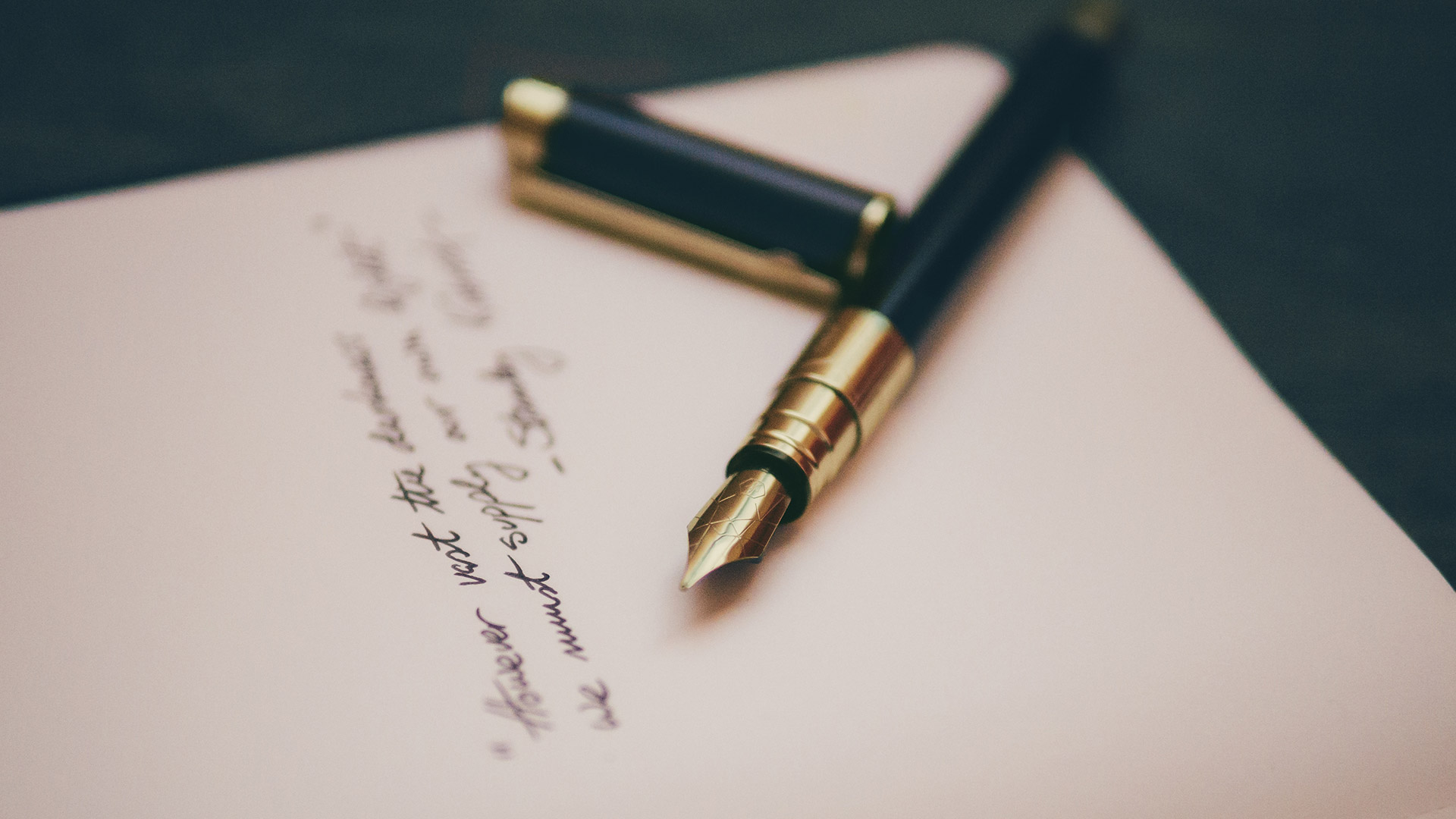 fountain pen and contract