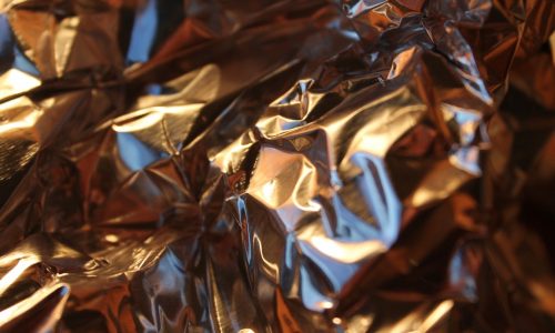 copper scrunched material